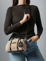 Cross Body Tas Moumoute Lancaster Beige moumoute 53-vue-porte