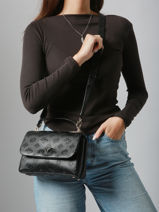 Cross Body Tas Tisha Guess Zwart tisha PD776420-vue-porte