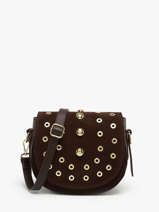 Cross Body Tas Velvet Studs Milano Bruin velvet studs VS25093