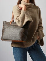 Schoudertas Regina Re Valentino Bruin regina re VBS9IS01-vue-porte