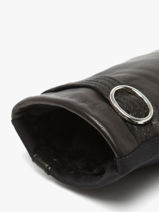 Dameshandschoenen Leder Isotoner Zwart women gloves 85325-vue-porte