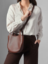 Longchamp Le foulonn Cross bodytas Bruin-vue-porte