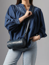 Cross Body Tas Cow Leder Basilic pepper Blauw cow BCOW87-vue-porte