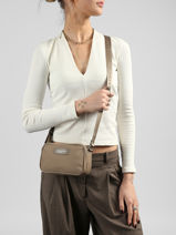 Cross Body Tas Basic Vita Nylon Lancaster Beige basic vita 75-vue-porte