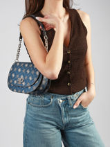 Cross Body Tas Emelie Logo Guess Blauw emelie logo GP992820-vue-porte