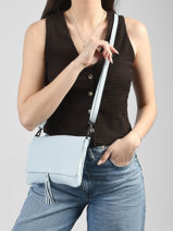 Cross Body Tas Caviar Leder Milano Blauw caviar CA22112-vue-porte