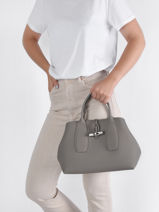 Longchamp Roseau Handtas Grijs-vue-porte