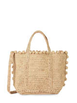 Handtas Le Cabas Raphia Pompons Vanessa bruno Beige cabas raphia 75V40435