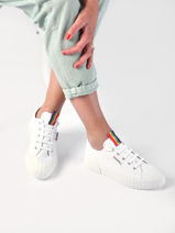 Sneakers 2630 Stripe Superga Wit women S51212W-vue-porte