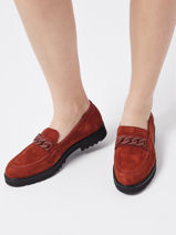 Mocassins Salka Velcalf Uit Leder Mephisto Bruin accessoires V-vue-porte