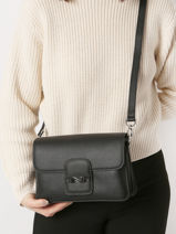 Cross Body Tas Sagan Leder Nathan baume Zwart ines 2-vue-porte