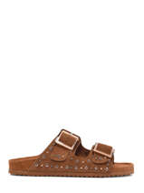 Slippers Uit Leder Colors of california Bruin accessoires HCBIO304