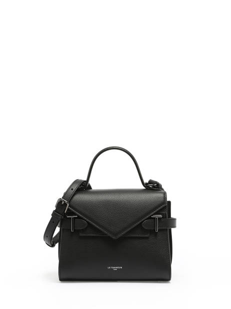 Cross Body Tas S Emily Grainé Leder Le tanneur Zwart emily TEMI1006