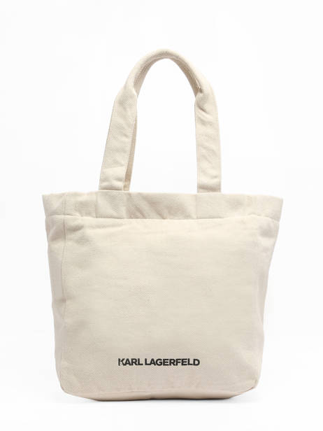 Schoudertas K/signature Canvas Karl lagerfeld Wit k signature 240W3884 ander zicht 4