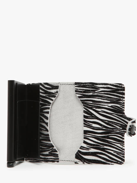 Mini Kaarthouder Zebra Leder Secrid Zwart zebra MZE ander zicht 2