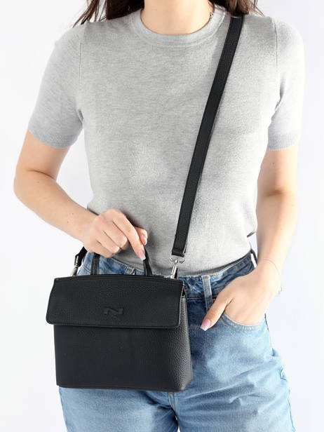 Cross Body Tas Calie Leder Nathan baume Zwart nathan 19 ander zicht 1