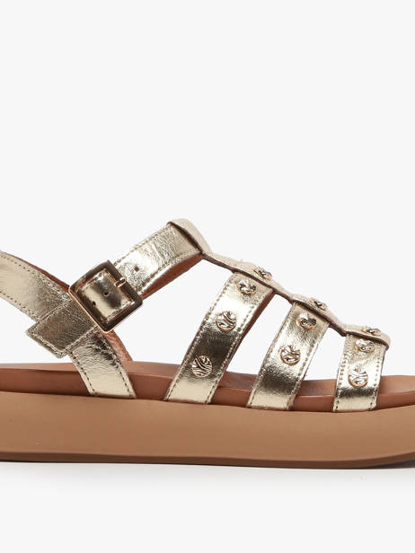 Sandalen Uit Leder Inuovo Goud women A96020 ander zicht 1