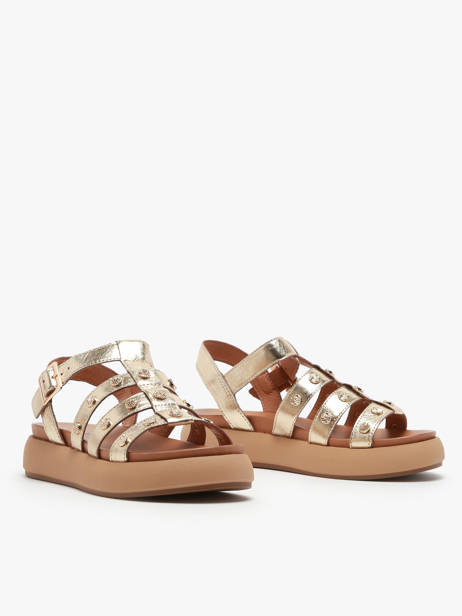Sandalen Uit Leder Inuovo Goud women A96020 ander zicht 2
