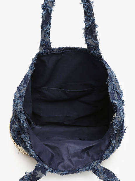 Schoudertas Saint Barth Katoen Miniprix Blauw saint barth B475 ander zicht 2