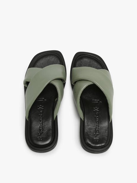 Slippers Uit Leder Tamaris Groen accessoires 42 ander zicht 2