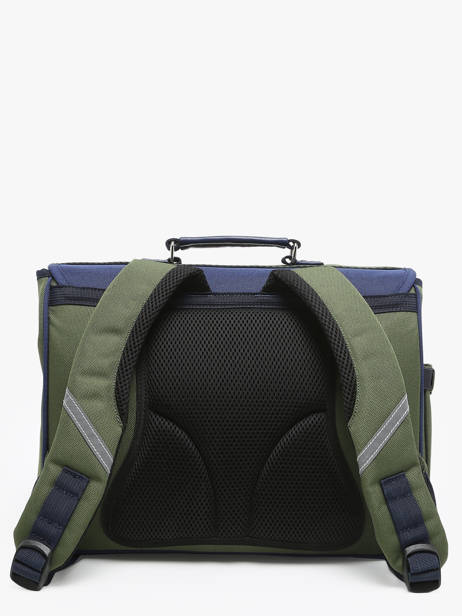 Boekentas 2 Compartimenten Caramel et cie Groen fier GA ander zicht 4