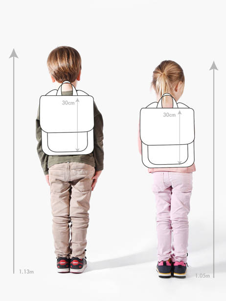 Mini Rugzak Caramel et cie Blauw fier GA ander zicht 1