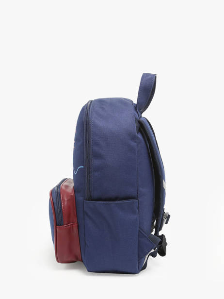 Mini Rugzak Caramel et cie Blauw fier GA ander zicht 2