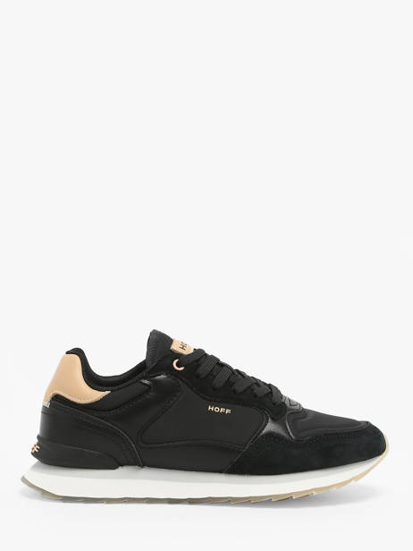 Damessneakers New York Leder Hoff Zwart accessoires 25503-29
