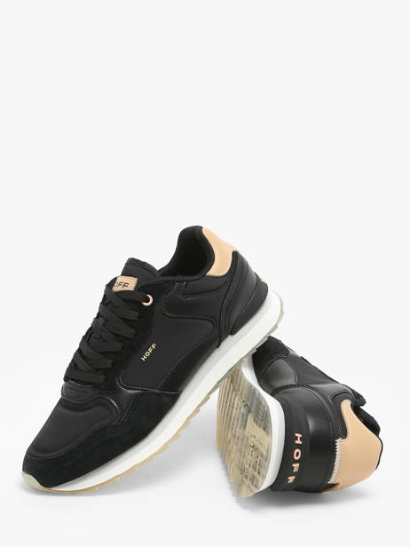 Damessneakers New York Leder Hoff Zwart accessoires 25503-29 ander zicht 3