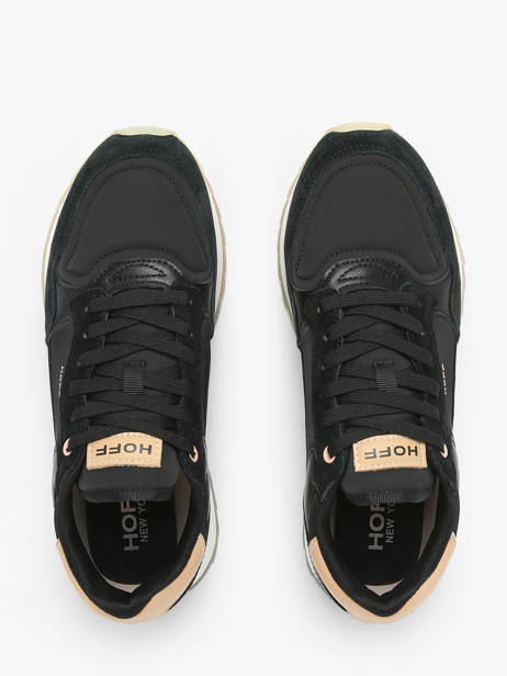 Damessneakers New York Leder Hoff Zwart accessoires 25503-29 ander zicht 4