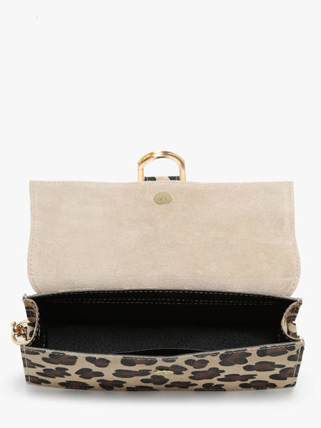 Schoudertas Velvet Leopardo Leder Milano Veelkleurig velvet leopardo VL24066 ander zicht 3