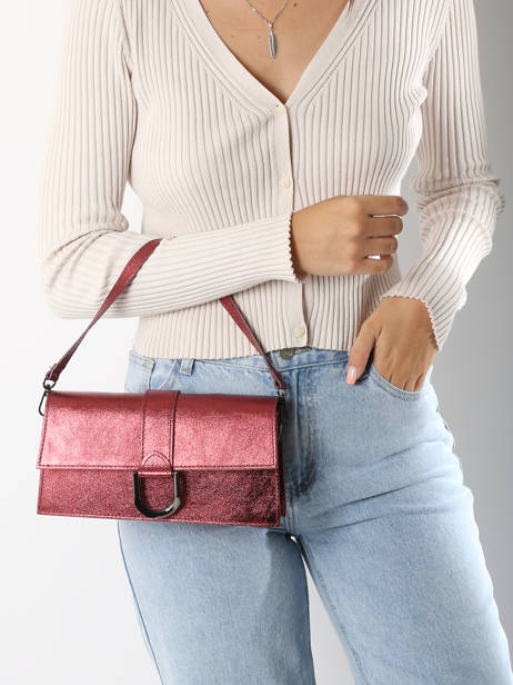 Schoudertas Nine Leder Milano Rood nine NI24066 ander zicht 1