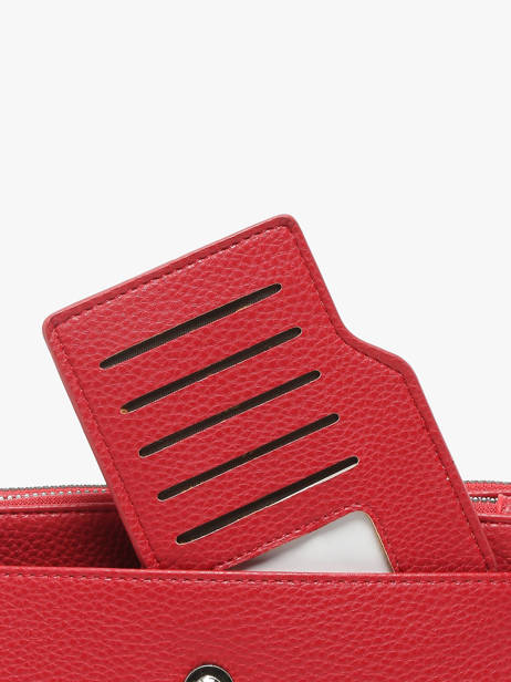 Cross Body Tas Met Kaarthouder Grained Miniprix Rood grained H6020 ander zicht 1
