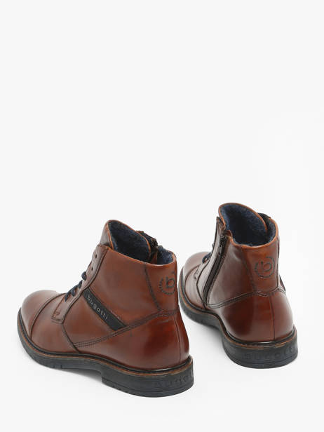 Enkellaarzen Caj Uit Leder Bugatti Bruin men 3318373A ander zicht 2