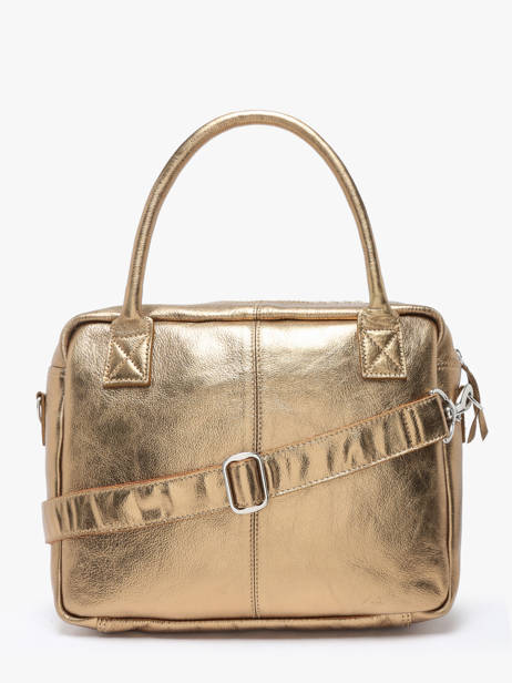 Handtas Le Dandy A4 Leder Paul marius Goud vintage F9774-1 ander zicht 4
