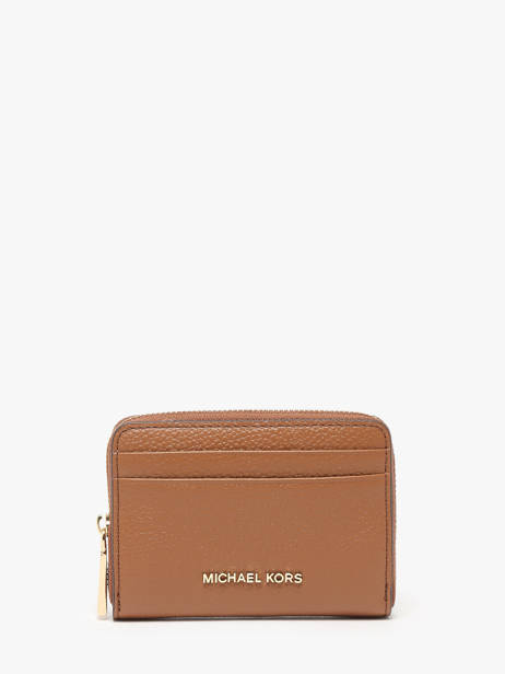 Portemonnee Leder Michael kors Bruin jet set T4GJ6Z5L
