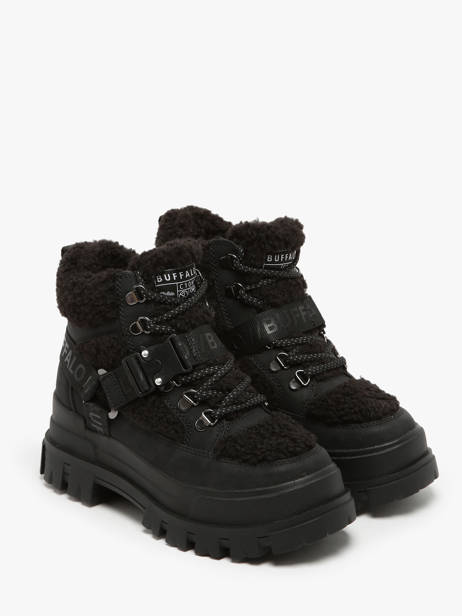 Sneakers Aspha Com Mid Warm Buffalo Zwart accessoires 1622328 ander zicht 2