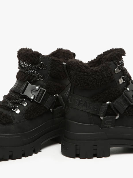 Sneakers Aspha Com Mid Warm Buffalo Zwart accessoires 1622328 ander zicht 3