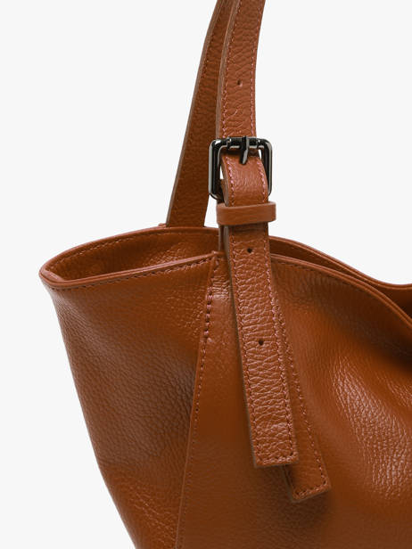 Schoudertas Caviar Leder Milano Bruin caviar CA24065 ander zicht 2