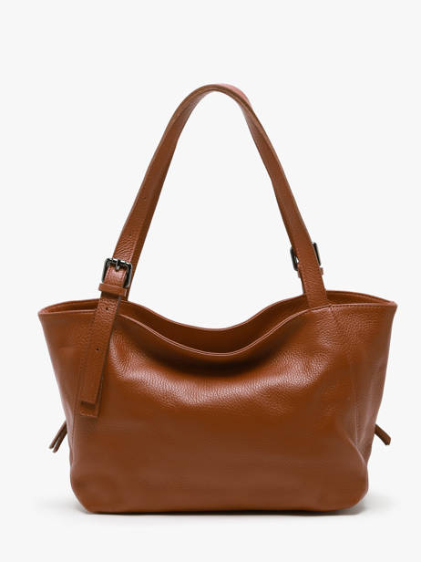 Schoudertas Caviar Leder Milano Bruin caviar CA24065 ander zicht 4