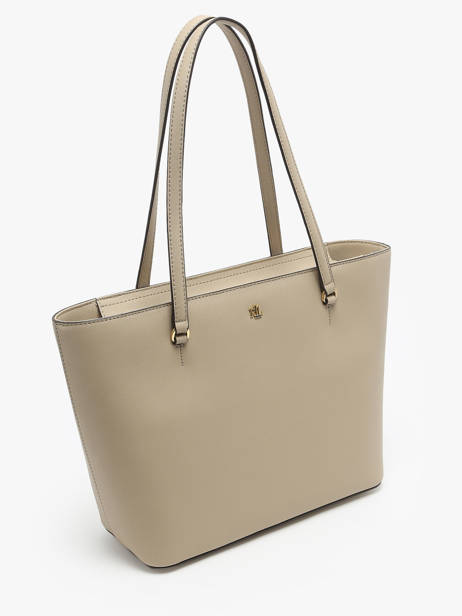 Schoudertas Medium Karly Leder Lauren ralph lauren Beige karly 31924351 ander zicht 2