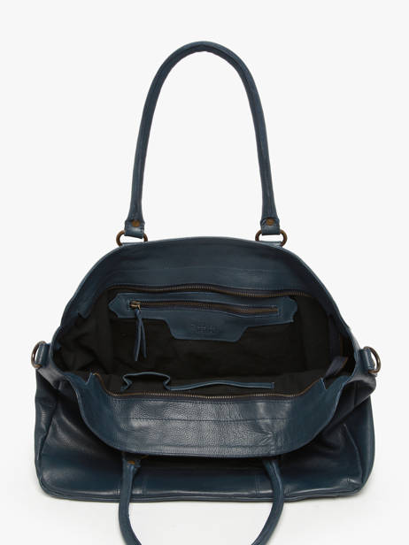 Schoudertas Cow Leder Basilic pepper Blauw cow BCOW78 ander zicht 3