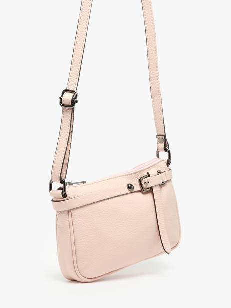 Cross Body Tas Caviar Leder Milano Roze caviar G1421N ander zicht 2