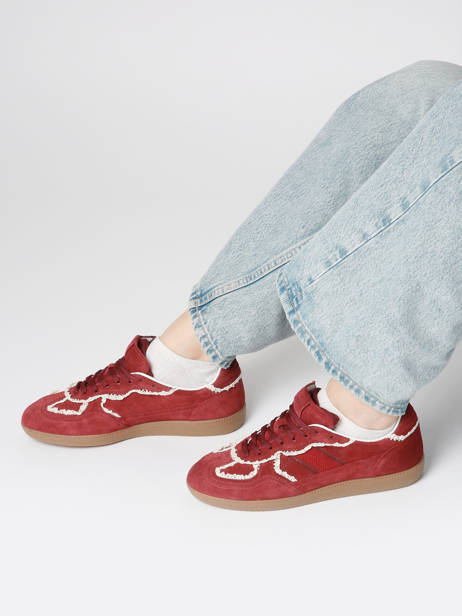 Sneakers Tb.490 Crochet Burgundy Uit Leder Alohas Rood accessoires 10082303 ander zicht 1