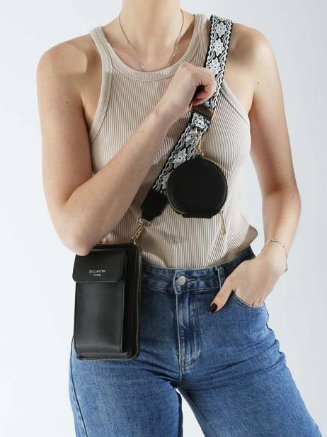 Telefoonetui /cross Body Miniprix Zwart gold SF69019 ander zicht 1