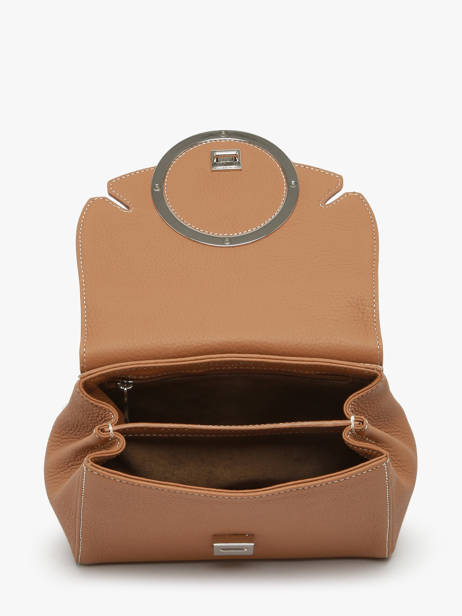 Handtas Yumi Leder Nathan baume Bruin ginkgo 4 ander zicht 3