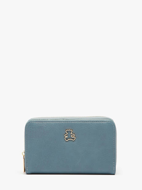 Portefeuille Lulu castagnette Blauw zip CAROL105