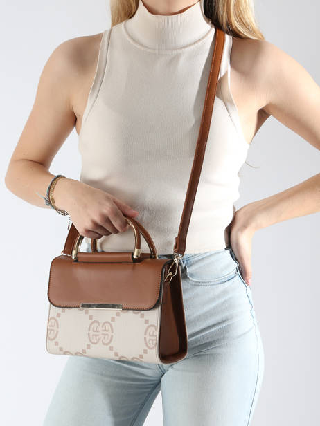Handtas /cross Body Signed Miniprix Bruin signed 2 ander zicht 1