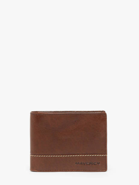 Chequehouder Met Portemonnee Leder Maverick Bruin rough gear MAVRG003