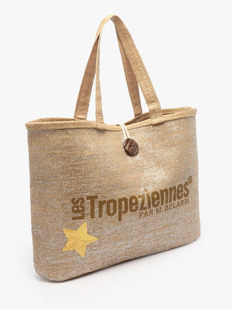 Schoudertas Panama Papier Les tropeziennes Beige panama TZ01 ander zicht 2